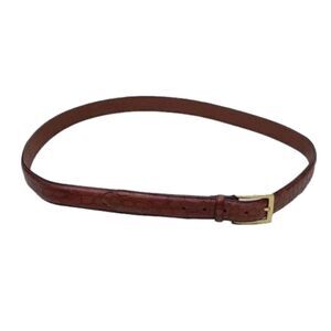 Roundtree & Yorke brown Italian calfskin belt